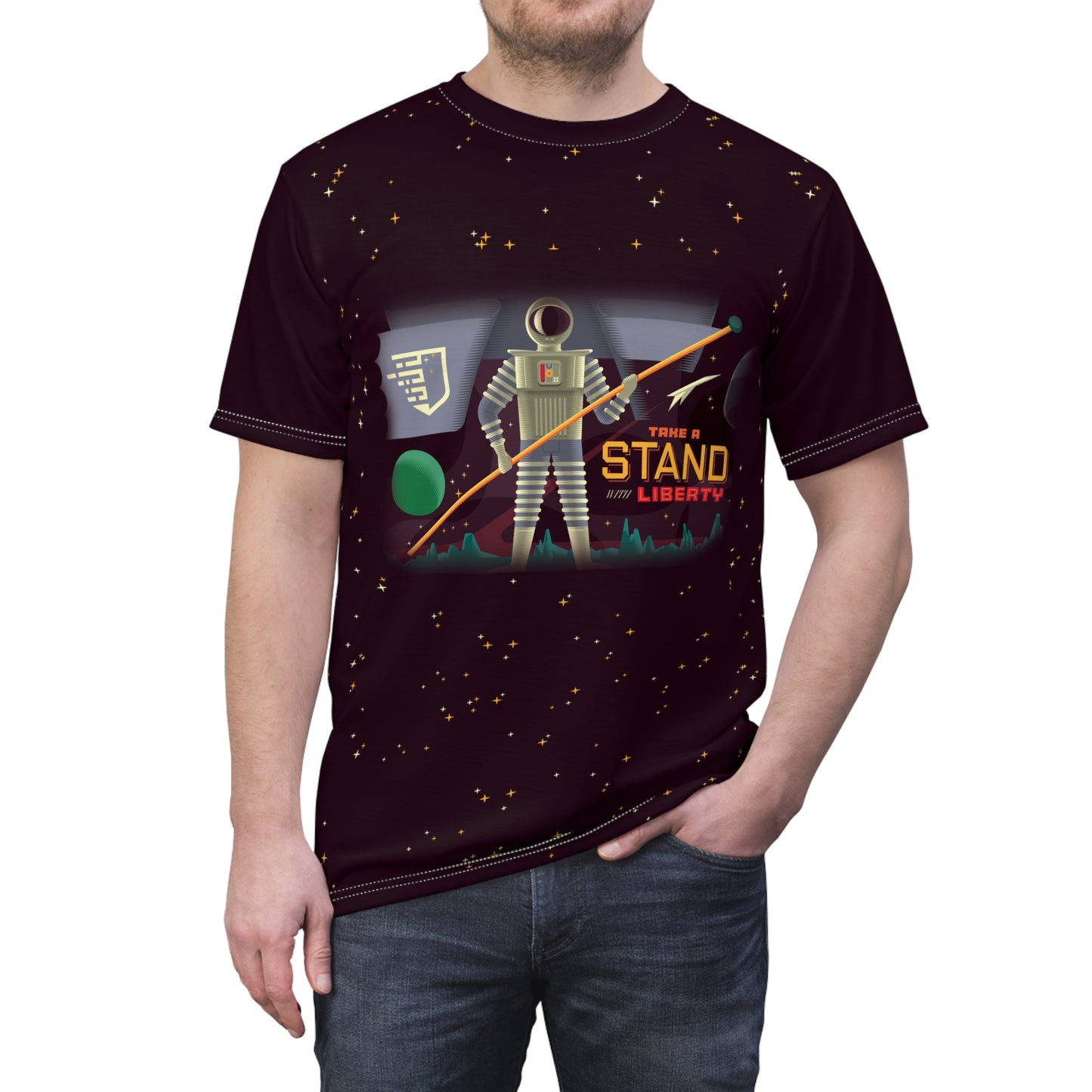 Liberty Blockchain Astronaut Unisex Cut & Sew Tee