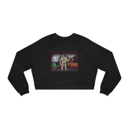 Liberty Blockchain Astronaut Women's Cropped Fleece Pullover